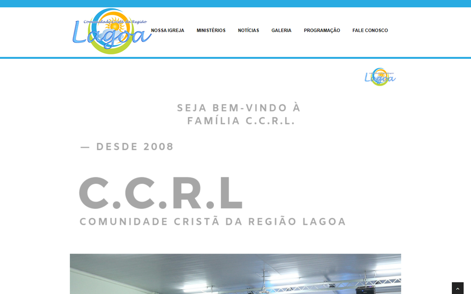Captura de tela do site Comunidade Cristã da Região Lagoa