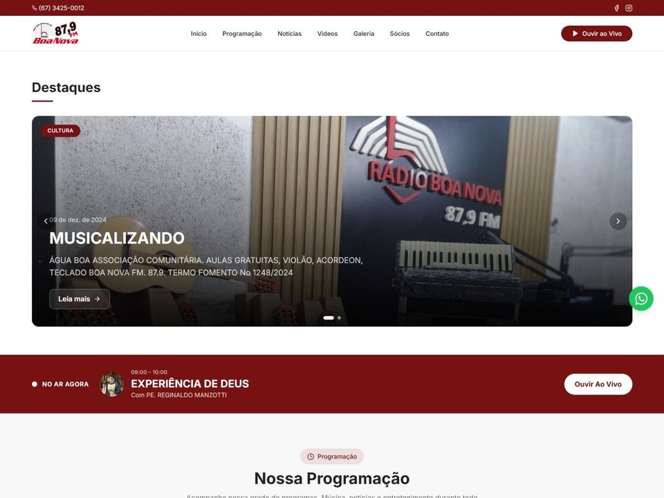 Boa Nova — site depois da modernização